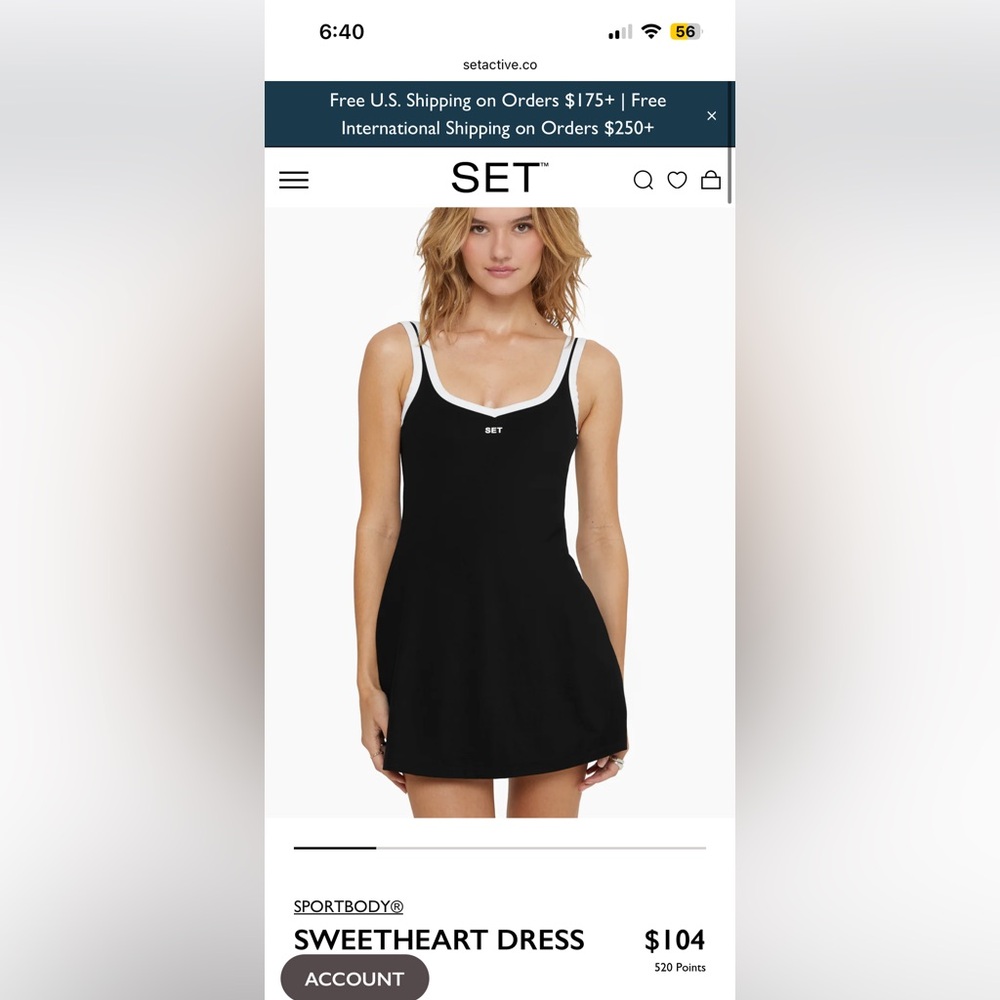 Set Active Sweetheart dress